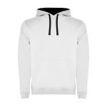 Sweat-shirt en coton et polyester 280 g/m² Roly Direct Urban couleur blanc/bleu deuxième vue