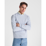 Pull en coton et polyester 280 g/m² Roly Direct Clasica couleur bleu délavé première vue d'usage