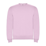 Pull en coton et polyester 280 g/m² Roly Direct Clasica couleur rose clair  deuxième vue
