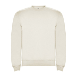 Pull en coton et polyester 280 g/m² Roly Direct Clasica couleur blanc cassé deuxième vue