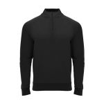 Sweat-shirt avec demi-fermeture éclair 200 g/m² Roly Direct Epiro couleur noir deuxième vue