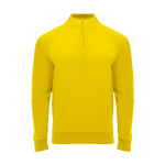 Sweat-shirt avec demi-fermeture éclair 200 g/m² Roly Direct Epiro couleur jaune deuxième vue