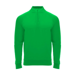 Sweat-shirt avec demi-fermeture éclair 200 g/m² Roly Direct Epiro couleur vert deuxième vue