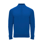 Sweat-shirt avec demi-fermeture éclair 200 g/m² Roly Direct Epiro couleur bleu roi deuxième vue
