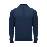 Sweat-shirt avec demi-fermeture éclair 200 g/m² Roly Direct Epiro couleur bleu marine deuxième vue