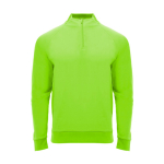 Sweat-shirt avec demi-fermeture éclair 200 g/m² Roly Direct Epiro couleur vert fluorescent deuxième vue