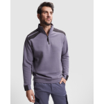 Pull de travail en coton et polyester 280 g/m² Roly Maverick couleur noir première vue d'usage