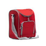 Glacière en polyester avec compartiment principal isotherme 15L couleur rouge première vue d'usage
