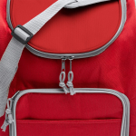 Glacière en polyester avec compartiment principal isotherme 15L couleur rouge vue détaillée 2