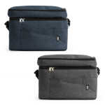 Glacière XL en polyester RPET avec double compartiment et poche couleur noir mat vue détaillée 5