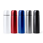 Thermos en acier inoxydable avec finition brillante 500ml couleur argenté vue détaillée 2