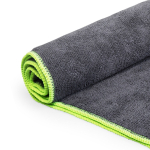 Serviette de bain et de plage en polyester et polyamide 280 g/m² couleur gris taupe vue détaillée 2