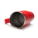 Bouteille isotherme en acier inoxydable recyclé avec paille 870ml couleur rouge vue détaillée 3