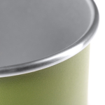 Tasse en acier inoxydable recyclé avec bord et intérieur argenté 350ml couleur blanc vue détaillée 2