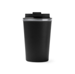 Tasse thermique en inox avec couvercle à vis anti-fuite 450ml couleur noir deuxième vue