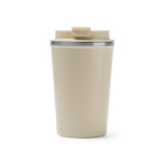 Tasse thermique en inox avec couvercle à vis anti-fuite 450ml couleur beige deuxième vue