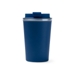 Tasse thermique en inox avec couvercle à vis anti-fuite 450ml couleur bleu marine deuxième vue