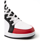 Baskets hautes avec languette et lacets plats Roly Direct couleur rouge vue détaillée 1