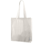 Sac en coton canvas recyclé avec longues anses 240 g/m² couleur naturel deuxième vue