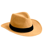 Chapeau en papier avec ruban de couleur à personnaliser couleur noir première vue