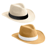 Chapeau en papier avec ruban de couleur à personnaliser première vue