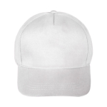 Casquette classique 100% coton 5 panneaux avec fermeture velcro couleur blanc première vue