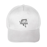Casquette classique 100% coton 5 panneaux avec fermeture velcro couleur blanc deuxième vue