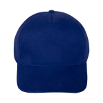 Casquette classique 100% coton 5 panneaux avec fermeture velcro couleur bleu marine