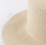 Chapeau en papier couleur naturelle avec ruban coloré à personnaliser couleur naturel quatrième vue