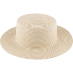 Chapeau en papier couleur naturelle avec ruban coloré à personnaliser première vue