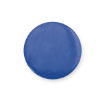 Pin circulaire finition brillante avec attache à épingle couleur bleu première vue