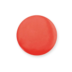 Pin circulaire finition brillante avec attache à épingle couleur rouge première vue