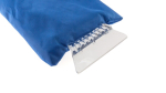 Grattoir à glace avec moufle de protection en polyester couleur bleu troisième vue