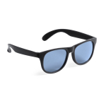 Lunettes de soleil coloris mats avec verres noirs translucides couleur noir sixième vue