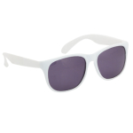 Lunettes de soleil coloris mats avec verres noirs translucides