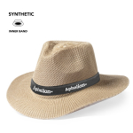 Chapeau style cowboy en matière synthétique avec ruban personnalisable