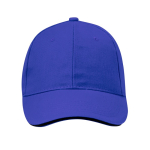 Casquette en coton peigné 6 panneaux avec détail sur la visière  troisième vue