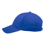 Casquette en coton peigné 6 panneaux avec détail sur la visière quatrième vue