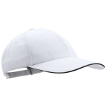 Casquette en coton peigné 6 panneaux avec détail sur la visière