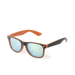 Lunettes de soleil avec monture bicolore et verres effet miroir