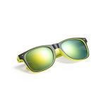 Lunettes de soleil avec monture bicolore et verres effet miroir cinquième vue