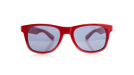 Lunettes de soleil pour enfant en différents coloris avec verres noirs couleur rouge première vue