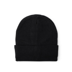 Bonnet en tricot extensible avec revers à personnaliser couleur noir première vue