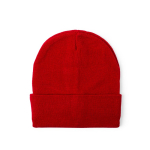 Bonnet en tricot extensible avec revers à personnaliser couleur rouge première vue