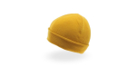 Bonnet en tricot extensible avec revers à personnaliser couleur jaune cinquième vue