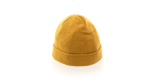 Bonnet en tricot extensible avec revers à personnaliser couleur jaune première vue
