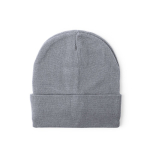 Bonnet en tricot extensible avec revers à personnaliser couleur gris clair première vue