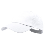 Casquette 5 panneaux en coton avec velcro en plusieurs coloris couleur blanc première vue