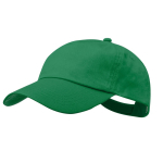 Casquette 5 panneaux en coton avec velcro en plusieurs coloris couleur vert première vue