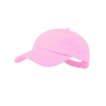Casquette 5 panneaux en coton avec velcro en plusieurs coloris couleur rose première vue